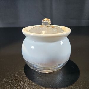 Elegant White Jar with Lid